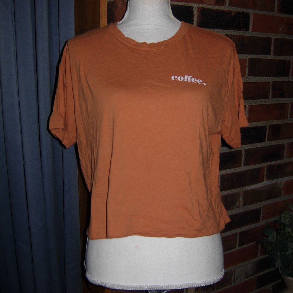 Aerie Real Soft Coffee Cropped T-Shirt S